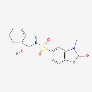 molecular formula C15H18N2O5S B2731526 N-[(1-hydroxycyclohex-2-en-1-yl)methyl]-3-methyl-2-oxo-2,3-dihydro-1,3-benzoxazole-5-sulfonamide CAS No. 2097930-56-6