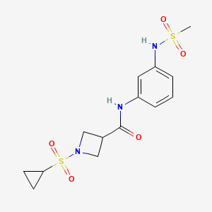 1-(cyclopropylsulfonyl)-N-(3-(methylsulfonamido)phenyl)azetidine-3-carboxamide