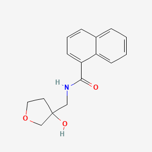 molecular formula C16H17NO3 B2731530 N-[(3-hydroxyoxolan-3-yl)methyl]naphthalene-1-carboxamide CAS No. 1916724-81-6