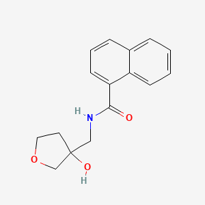 molecular formula C16H17NO3 B2731530 N-((3-hydroxytetrahydrofuran-3-yl)methyl)-1-naphthamide CAS No. 1916724-81-6