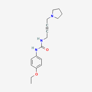 molecular formula C17H23N3O2 B2731533 1-(4-Ethoxyphenyl)-3-(4-(pyrrolidin-1-yl)but-2-yn-1-yl)urea CAS No. 1396814-84-8
