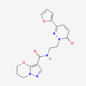 N-(2-(3-(furan-2-yl)-6-oxopyridazin-1(6H)-yl)ethyl)-6,7-dihydro-5H-pyrazolo[5,1-b][1,3]oxazine-3-carboxamide