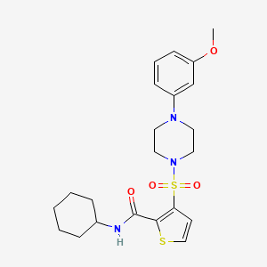 N-cyclohexyl-3-((4-(3-methoxyphenyl)piperazin-1-yl)sulfonyl)thiophene-2-carboxamide