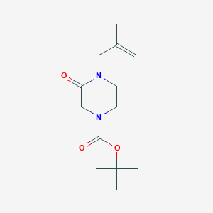 molecular formula C13H22N2O3 B2731564 Tert-butyl 4-(2-methylprop-2-enyl)-3-oxopiperazine-1-carboxylate CAS No. 2460750-65-4