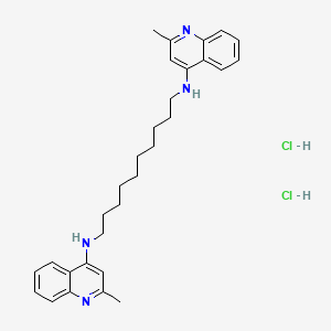 B2731566 N1,N10-bis(2-methylquinolin-4-yl)decane-1,10-diamine dihydrochloride CAS No. 19056-27-0