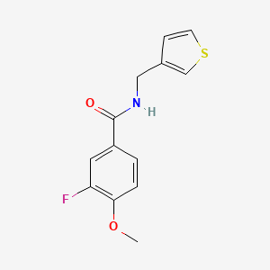 molecular formula C13H12FNO2S B2731569 3-fluoro-4-methoxy-N-(thiophen-3-ylmethyl)benzamide CAS No. 1797241-85-0