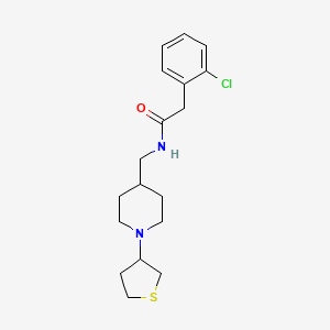 molecular formula C18H25ClN2OS B2731574 2-(2-chlorophenyl)-N-{[1-(thiolan-3-yl)piperidin-4-yl]methyl}acetamide CAS No. 2034476-47-4