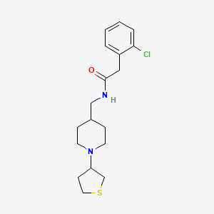 molecular formula C18H25ClN2OS B2731574 2-(2-chlorophenyl)-N-((1-(tetrahydrothiophen-3-yl)piperidin-4-yl)methyl)acetamide CAS No. 2034476-47-4