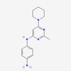 molecular formula C16H21N5 B2731585 N1-(2-methyl-6-(piperidin-1-yl)pyrimidin-4-yl)benzene-1,4-diamine CAS No. 1706438-32-5
