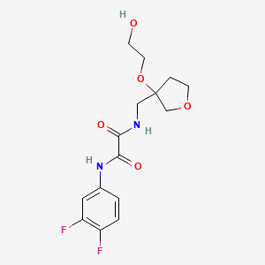 molecular formula C15H18F2N2O5 B2731587 N1-(3,4-difluorophenyl)-N2-((3-(2-hydroxyethoxy)tetrahydrofuran-3-yl)methyl)oxalamide CAS No. 2309746-39-0