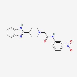 molecular formula C20H21N5O3 B2731592 2-(4-(1H-benzo[d]imidazol-2-yl)piperidin-1-yl)-N-(3-nitrophenyl)acetamide CAS No. 605625-85-2
