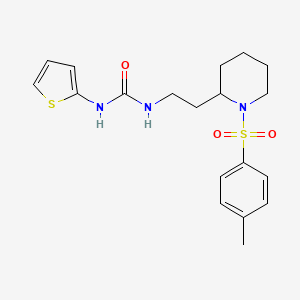 B2731595 1-(Thiophen-2-yl)-3-(2-(1-tosylpiperidin-2-yl)ethyl)urea CAS No. 1208548-41-7