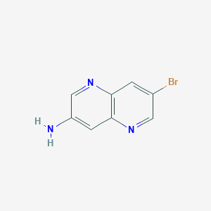 molecular formula C8H6BrN3 B2731598 7-Bromo-1,5-naphthyridin-3-amine CAS No. 1958063-17-6