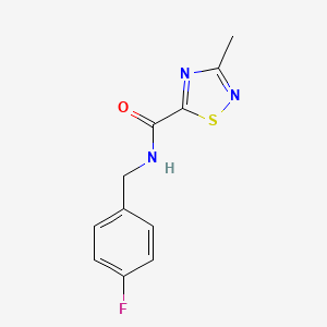 molecular formula C11H10FN3OS B2731645 N-[(4-FLUOROPHENYL)METHYL]-3-METHYL-1,2,4-THIADIAZOLE-5-CARBOXAMIDE CAS No. 1448026-81-0