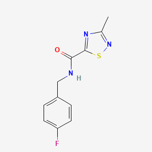 molecular formula C11H10FN3OS B2731645 N-(4-fluorobenzyl)-3-methyl-1,2,4-thiadiazole-5-carboxamide CAS No. 1448026-81-0