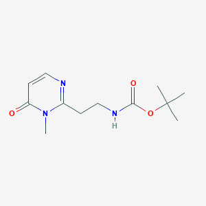 molecular formula C12H19N3O3 B2731648 Tert-butyl N-[2-(1-methyl-6-oxopyrimidin-2-yl)ethyl]carbamate CAS No. 2309447-59-2