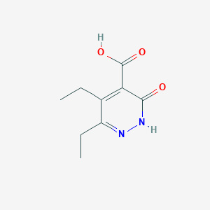 molecular formula C9H12N2O3 B2731653 5,6-Diethyl-3-oxo-2,3-dihydropyridazine-4-carboxylic acid CAS No. 1384427-72-8