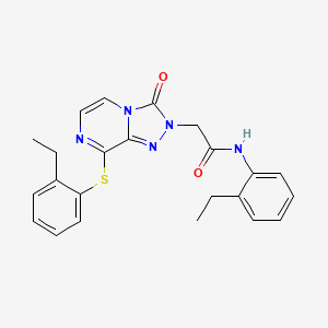 molecular formula C23H23N5O2S B2731655 N-(2-ethylphenyl)-2-{8-[(2-ethylphenyl)sulfanyl]-3-oxo-2H,3H-[1,2,4]triazolo[4,3-a]pyrazin-2-yl}acetamide CAS No. 1251613-48-5
