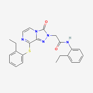 molecular formula C23H23N5O2S B2731655 N-(2-乙基苯基)-2-(8-((2-乙基苯基)硫)-3-氧代-[1,2,4]三唑并[4,3-a]吡嗪-2(3H)-基)乙酰胺 CAS No. 1251613-48-5