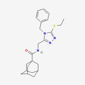 molecular formula C23H30N4OS B2731657 N-[(4-benzyl-5-ethylsulfanyl-1,2,4-triazol-3-yl)methyl]adamantane-1-carboxamide CAS No. 477303-35-8