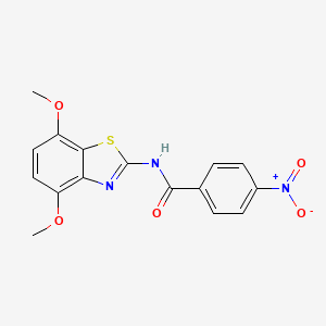 molecular formula C16H13N3O5S B2731659 N-(4,7-二甲氧基-1,3-苯并噻唑-2-基)-4-硝基苯甲酰胺 CAS No. 912759-94-5