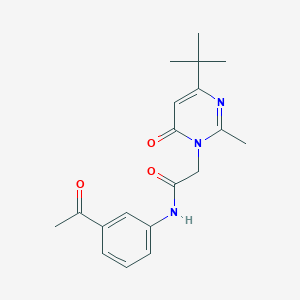 molecular formula C19H23N3O3 B2731664 N-(3-acetylphenyl)-2-(4-(tert-butyl)-2-methyl-6-oxopyrimidin-1(6H)-yl)acetamide CAS No. 1421493-71-1