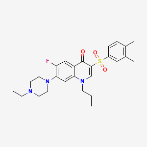 molecular formula C26H32FN3O3S B2731665 3-((3,4-dimethylphenyl)sulfonyl)-7-(4-ethylpiperazin-1-yl)-6-fluoro-1-propylquinolin-4(1H)-one CAS No. 892767-20-3