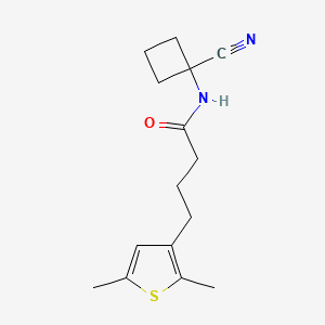 molecular formula C15H20N2OS B2731666 N-(1-Cyanocyclobutyl)-4-(2,5-dimethylthiophen-3-YL)butanamide CAS No. 1465350-45-1
