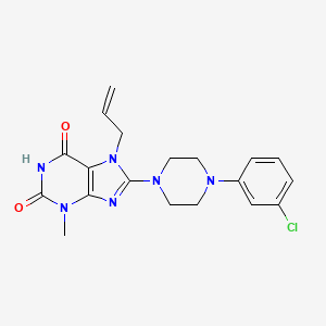 8-[4-(3-Chlorophenyl)piperazin-1-yl]-3-methyl-7-prop-2-enylpurine-2,6-dione
