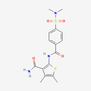 2-[[4-(Dimethylsulfamoyl)benzoyl]amino]-4,5-dimethylthiophene-3-carboxamide