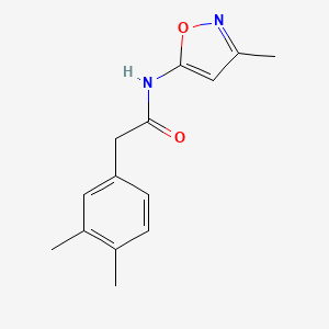 molecular formula C14H16N2O2 B2731698 2-(3,4-dimethylphenyl)-N-(3-methyl-1,2-oxazol-5-yl)acetamide CAS No. 1049189-01-6
