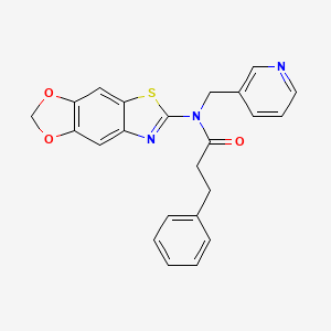 N-([1,3]dioxolo[4',5':4,5]benzo[1,2-d]thiazol-6-yl)-3-phenyl-N-(pyridin-3-ylmethyl)propanamide