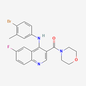 (4-((4-Bromo-3-methylphenyl)amino)-6-fluoroquinolin-3-yl)(morpholino)methanone