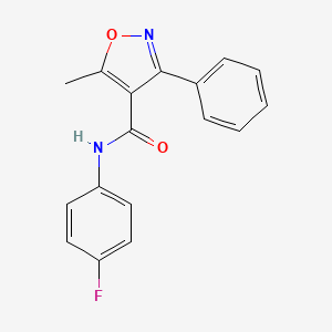 N-(4-fluorophenyl)-5-methyl-3-phenyl-1,2-oxazole-4-carboxamide
