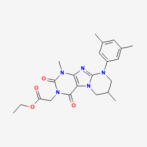 ethyl 2-[9-(3,5-dimethylphenyl)-1,7-dimethyl-2,4-dioxo-7,8-dihydro-6H-purino[7,8-a]pyrimidin-3-yl]acetate