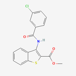 molecular formula C17H12ClNO3S B2731708 methyl 3-(3-chlorobenzamido)-1-benzothiophene-2-carboxylate CAS No. 477490-10-1