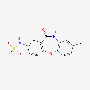 molecular formula C15H14N2O4S B2731713 N-(8-methyl-11-oxo-10,11-dihydrodibenzo[b,f][1,4]oxazepin-2-yl)methanesulfonamide CAS No. 922137-92-6