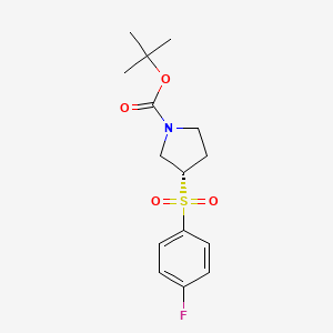 (S)-tert-Butyl 3-((4-fluorophenyl)sulfonyl)pyrrolidine-1-carboxylate