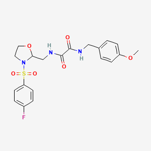 N1-((3-((4-fluorophenyl)sulfonyl)oxazolidin-2-yl)methyl)-N2-(4-methoxybenzyl)oxalamide