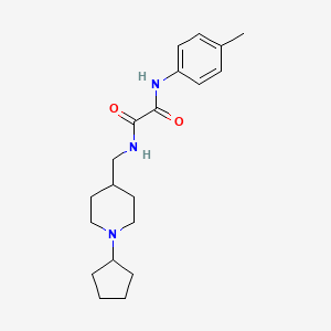 molecular formula C20H29N3O2 B2731721 N1-((1-cyclopentylpiperidin-4-yl)methyl)-N2-(p-tolyl)oxalamide CAS No. 953199-90-1