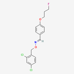 (E)-[(2,4-dichlorophenyl)methoxy]({[4-(3-fluoropropoxy)phenyl]methylidene})amine