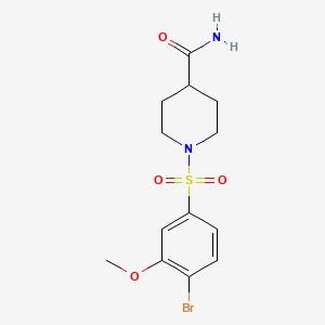 1-(4-Bromo-3-methoxyphenyl)sulfonylpiperidine-4-carboxamide