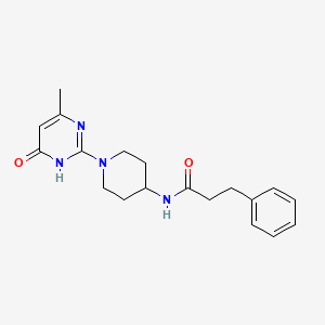 N-(1-(4-methyl-6-oxo-1,6-dihydropyrimidin-2-yl)piperidin-4-yl)-3-phenylpropanamide