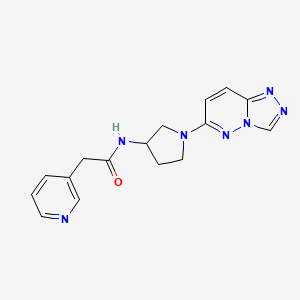 molecular formula C16H17N7O B2731734 2-(pyridin-3-yl)-N-(1-{[1,2,4]triazolo[4,3-b]pyridazin-6-yl}pyrrolidin-3-yl)acetamide CAS No. 2034269-22-0
