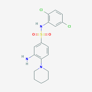 3-amino-N-(2,5-dichlorophenyl)-4-(piperidin-1-yl)benzene-1-sulfonamide