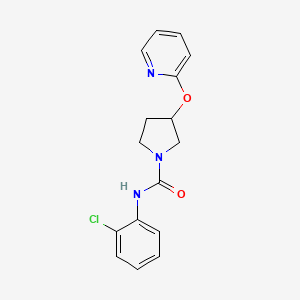 molecular formula C16H16ClN3O2 B2731739 N-(2-chlorophenyl)-3-(pyridin-2-yloxy)pyrrolidine-1-carboxamide CAS No. 1903821-15-7