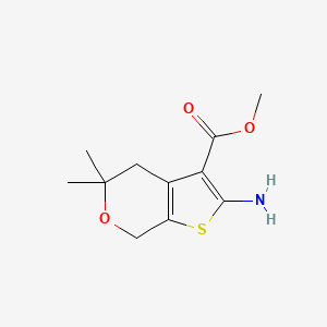 methyl 2-amino-5,5-dimethyl-4,7-dihydro-5H-thieno[2,3-c]pyran-3-carboxylate