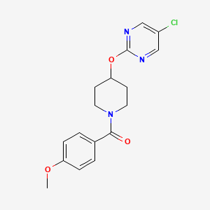 [4-(5-Chloropyrimidin-2-yl)oxypiperidin-1-yl]-(4-methoxyphenyl)methanone