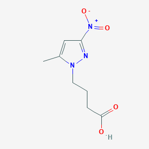 molecular formula C8H11N3O4 B2731765 4-(5-methyl-3-nitro-1H-pyrazol-1-yl)butanoic acid CAS No. 696646-55-6