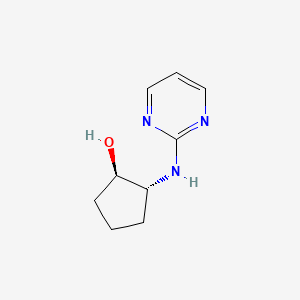 molecular formula C9H13N3O B2731768 (1R,2R)-2-[(pyrimidin-2-yl)amino]cyclopentan-1-ol CAS No. 2290898-52-9